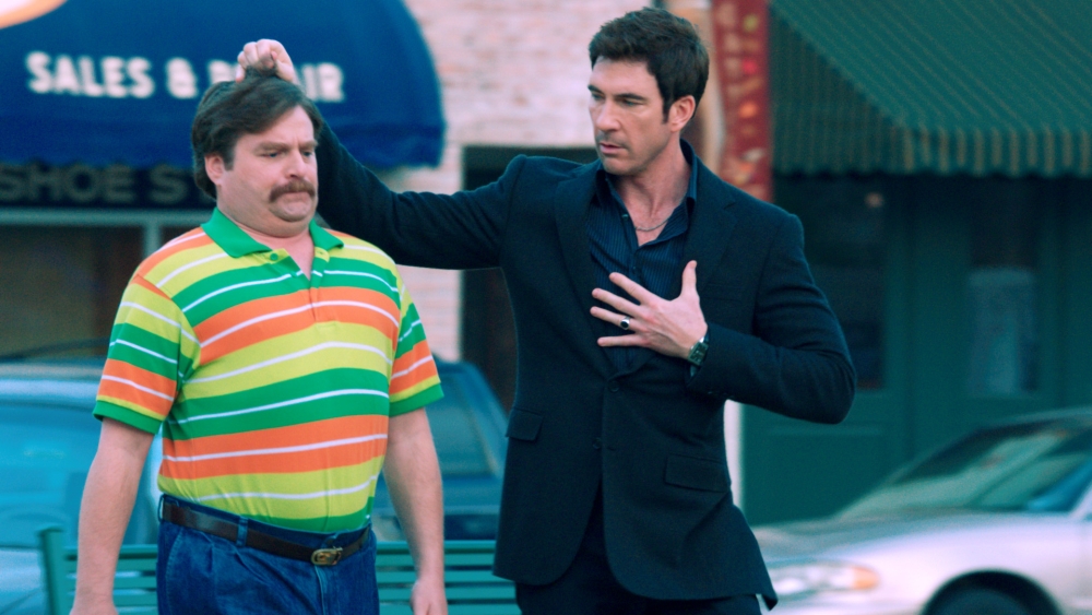 Zach Galifianakis and Dylan McDermott in The Campaign
